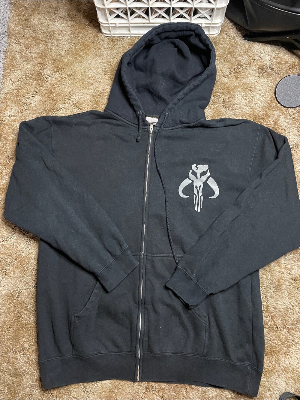 Star Wars Black Zip Up Hoodie Jacket Size XL